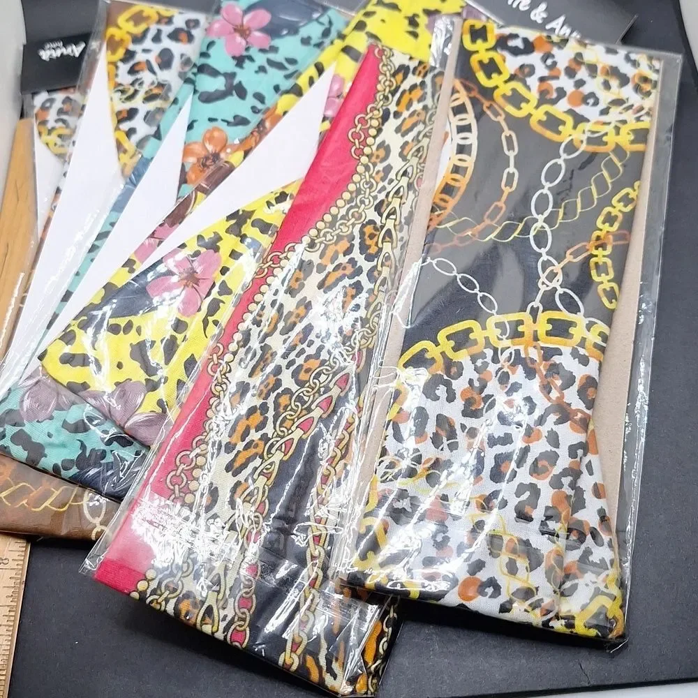 Leopard print multicolorer floral headbands Multipack